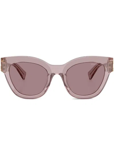 Miu Miu Oversize-frame Sunglasses In Light Purple Brown