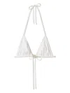 Miu Miu Triangle-cup Bikini Top In White