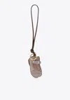 Miu Miu Miumiu Women Miu Ballet Leather Keychain Trick In Pink