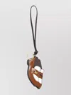 Miu Miu Penny Loafer Leather Keychain In Brown