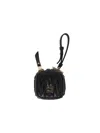 Miu Miu Zipper Key Chain In Black