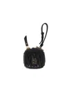 Miu Miu Zipper Key Chain In Black
