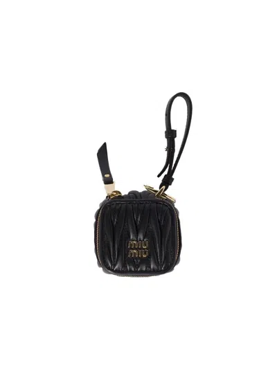 MIU MIU MIU MIU TRICK MATELASSÉ NAPPA LEATHER KEYRING