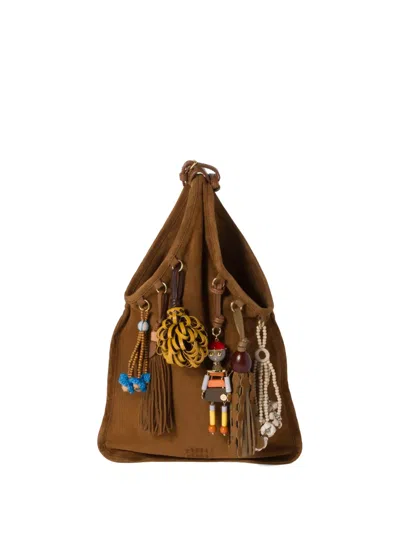 Miu Miu Suede Bag In Brown