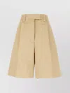 Miu Miu Trousers Belt Loops Pleated Design Rear Pockets