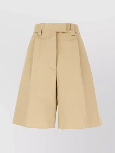Miu Miu Trousers Belt Loops Pleated Design Rear Pockets
