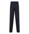 Miu Miu Tailored Pants In Mohair And Wool In Blue