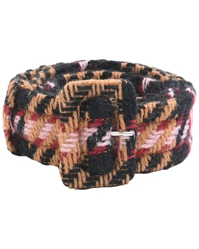 Miu Miu Tweed Belt (authentic Pre-loved) In Multi