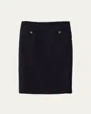 Miu Miu Tweed Skirt In Bleu