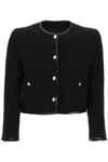 Miu Miu Sequin-embellished Tweed Jacket In Black