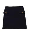 Miu Miu Tweed Mini Skirt In Black