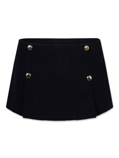Miu Miu Miumiu Women Tweed Miniskirt In Blue