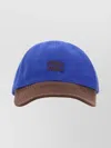 Miu Miu Two-tone Baseball Cap Curved Brim In Blue