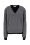 Miu Miu Layered V-neck Oversized Cashmere Sweater