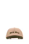 Miu Miu Two-tone Cotton Baseball Cap In Orchideamilitare