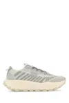 Miu Miu Fabric Sneakers With Mesh Upper And Rubber Sole In Gray
