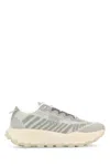 Miu Miu Fabric Sneakers With Mesh Upper And Rubber Sole In Silver