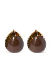 Miu Miu Two-tone Hoop Earrings In Brown
