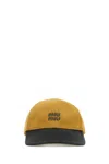 Miu Miu Two Tone Logo Baseball Hat In Multi