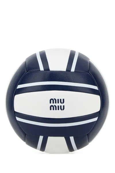 Miu Miu Two-tone Volleyball In Blue