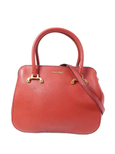 Pre-owned Miu Miu Two-way Shoulder Bag In Red