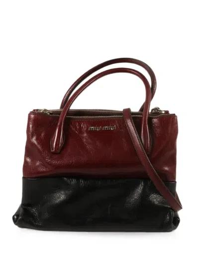 Pre-owned Miu Miu Two-way Tote Bag In Red