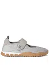 Miu Miu Sport Quilted Nylon Mary Jane Sneaker In Grey