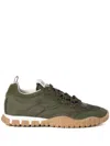Miu Miu Tyre Technical Fabric And Suede Sneakers In Green