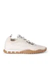 Miu Miu Prada Two-tone Leather And Tech Fabric Sneakers In White