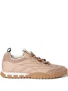 Miu Miu Tyre Technical Fabric And Suede Sneakers In Pink