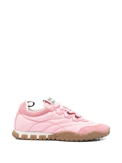Pre-owned Miu Miu Tyre Sneakers In Pink