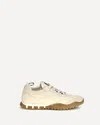 Miu Miu Cream Recycled Polyamide Athletic Sneakers In White