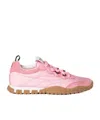 Miu Miu Tyre Technical Fabric And Suede Sneakers In Pink