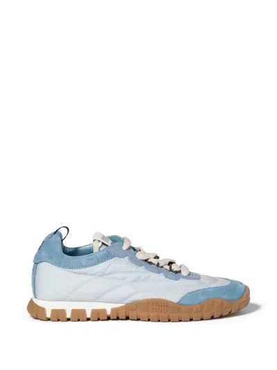 Miu Miu Tyre Technical-fabric And Suede Sneakers In Multi