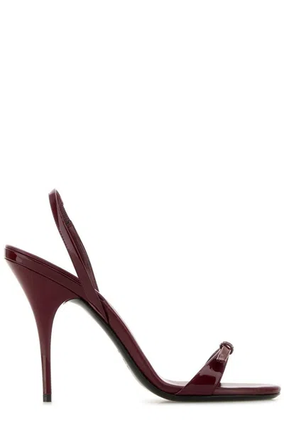 Miu Miu Tyrian Purple Leather Sandals