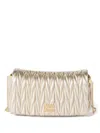 Miu Miu Matelassé Nappa Leather Mini-bag In Gold