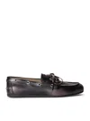 Miu Miu Unlined Boat Loafers In Decolored Leather