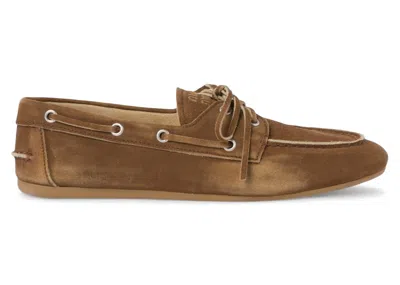 Pre-owned Miu Miu Unlined Suede Loafers Faded (women's) Sneakers In Cinnamon In Brown
