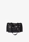 Miu Miu Shoulder Bag Adjustable Strap Front And Side Pockets In Black