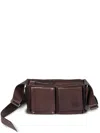 Miu Miu Suede Utilitaire Crossbody Bag Adjustable Strap In Brown