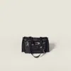 Miu Miu Shoulder Bag Adjustable Strap Front And Side Pockets In Black