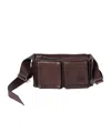 Miu Miu Suede Utilitaire Crossbody Bag Adjustable Strap In Brown