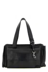 Miu Miu Shoulder Bag Adjustable Strap Front And Side Pockets In Black