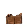 Miu Miu Suede Utilitaire Crossbody Bag Adjustable Strap In Pattern