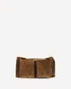 Miu Miu Suede Utilitaire Crossbody Bag Adjustable Strap In Brown