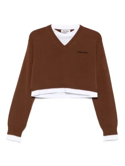 MIU MIU V NECK JUMPER