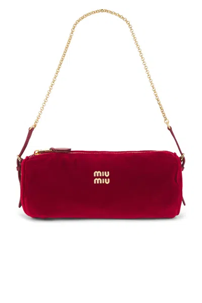 Miu Miu Velluto Bag In Red