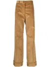 Miu Miu Velluto Coste Chino Trousers In Brown