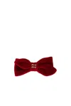 Miu Miu Velluto Hair Clip In Red