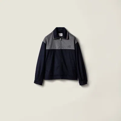 MIU MIU VELOUR BLOUSON ZIPPER JACKET
